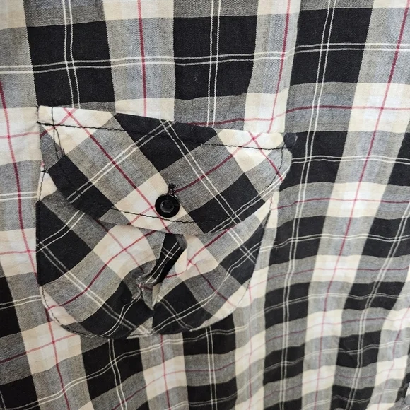 l.e.i Sundresses by Taylor Swift Black Plaid Button-down Dress Size L (Juniors) - Picture 11 of 12